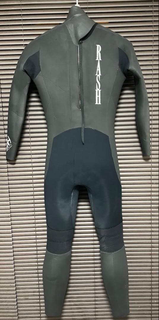 RASH ラッシュ セミドライ5×3.5 裏起毛 フルスーツ バックジップ L
