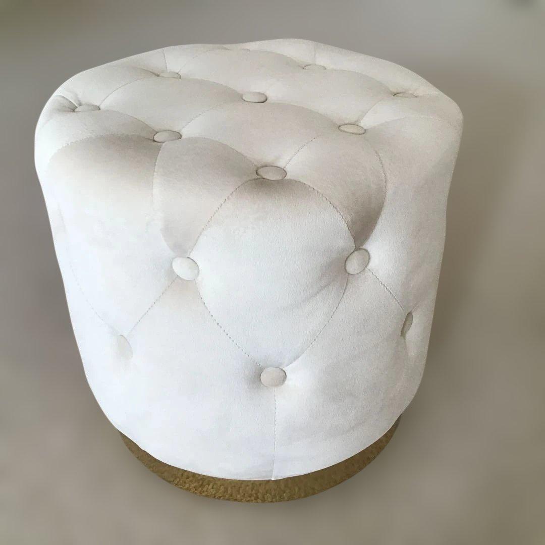 美品　ベロア　スツール 楽天市場】スツール 椅子 丸 幅44.5 おしゃれ ベロア オットマン