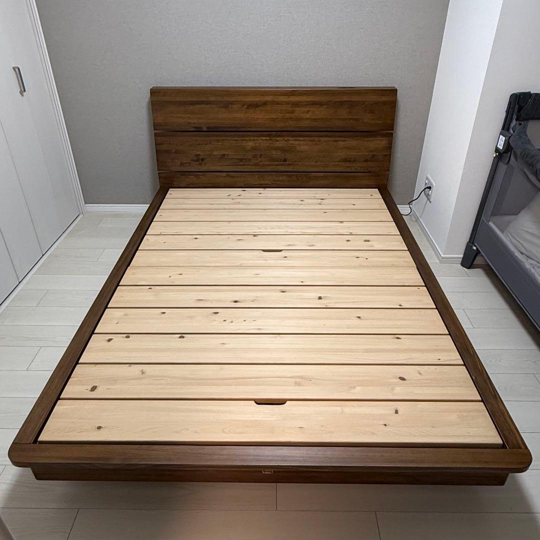 【LAGUNA VERDE様】シモンズ　ダブルベッドフレーム　四万十ヒノキ・香 LAGUNA VERDE様】シモンズ ダブルベッドフレーム 四万十ヒノキ・香