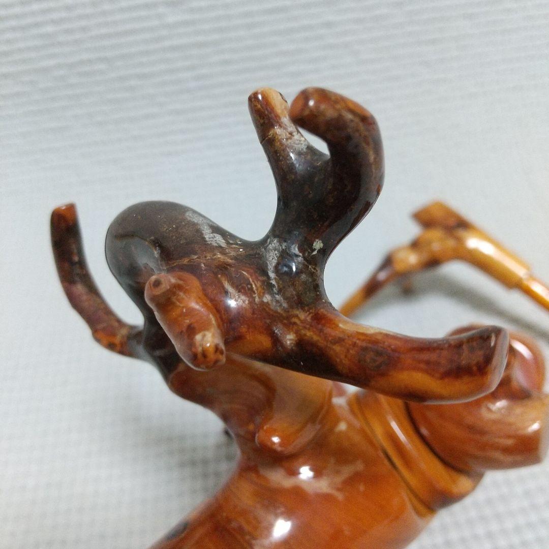 有働印〈19cm弓型万力＆竿枕〉初期？檜葉？ 一部補修 NCNR