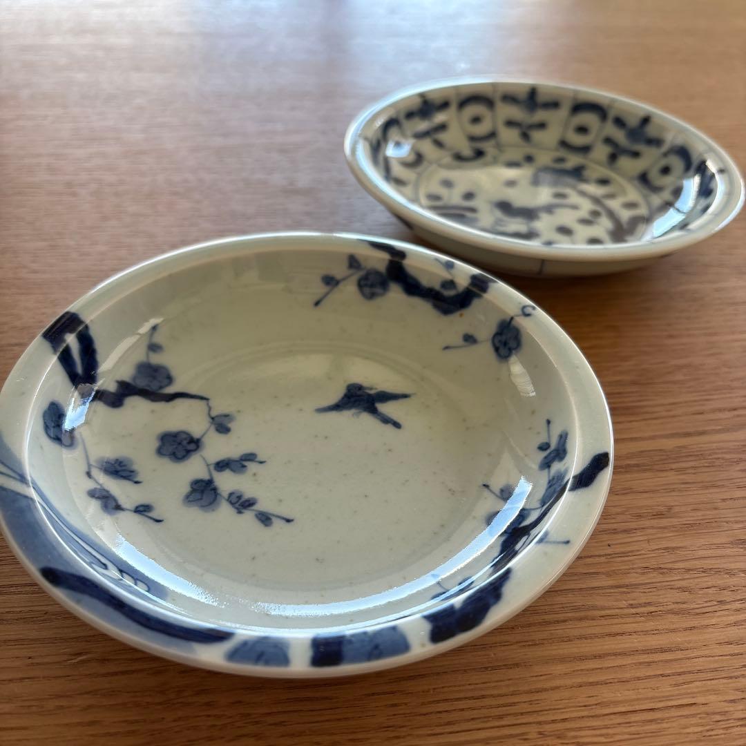 ZOA-JAPAN プライムシリーズ 染付梅鳥文 芙蓉手文 4.5寸皿 2