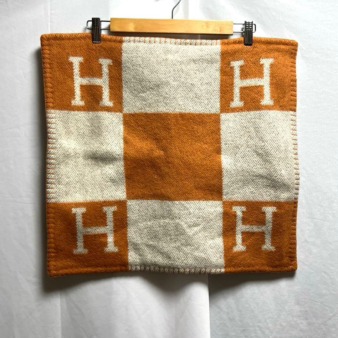 HERMES エルメス　アヴァロン　PM クッション　カシミヤ混　② HERMES - 【美品】エルメス アヴァロンPM クッション カシミヤ混の通販