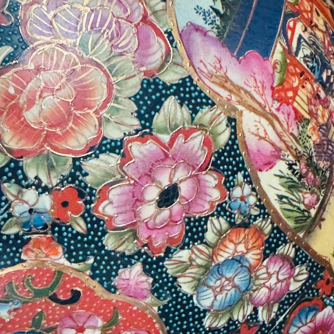 輸出薩摩 豪華絢爛 薩摩焼 金襴手遊女図 卵型置物 床飾物 古美術品