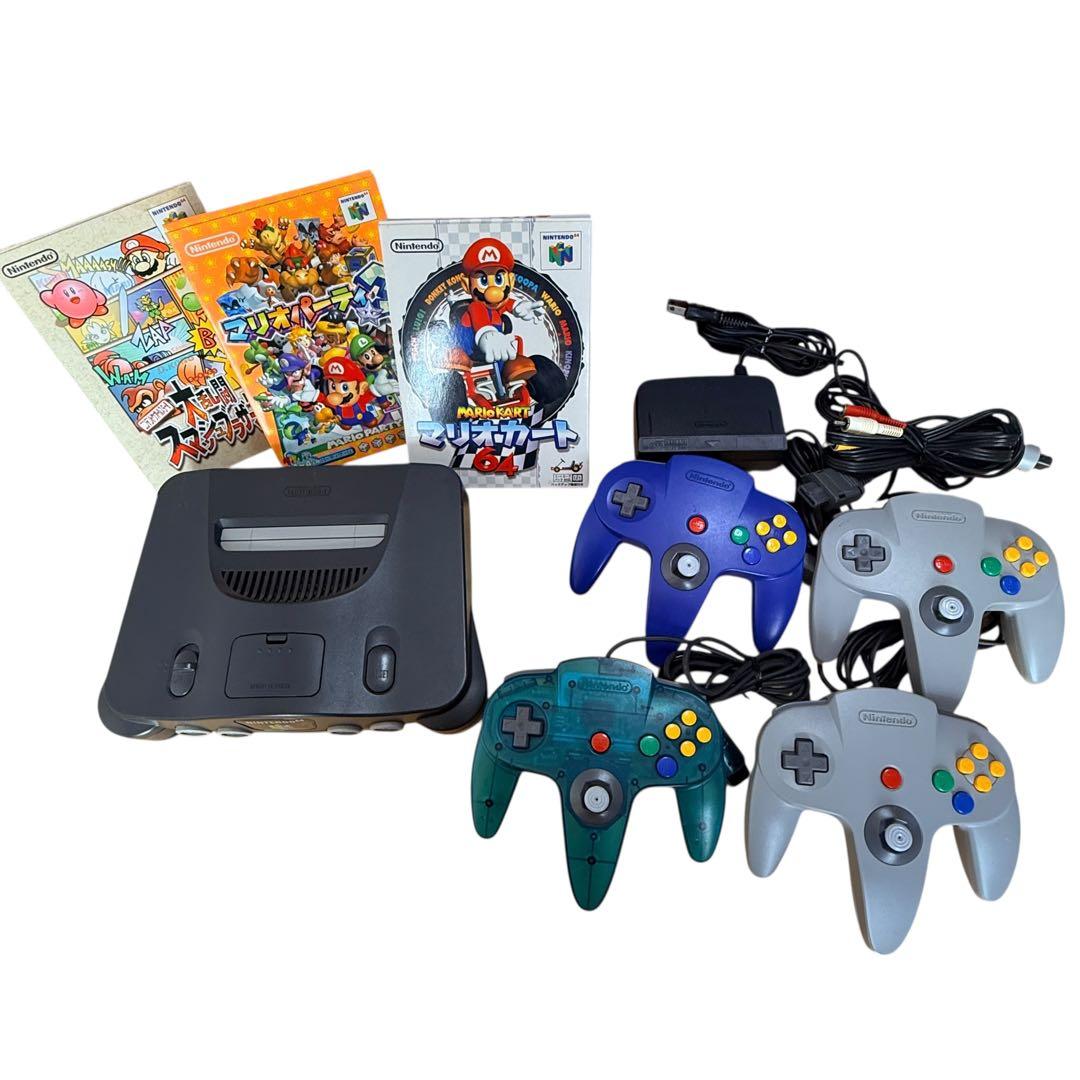 4人対戦フルセット】ニンテンドー64 本体 コントローラー4個 人気