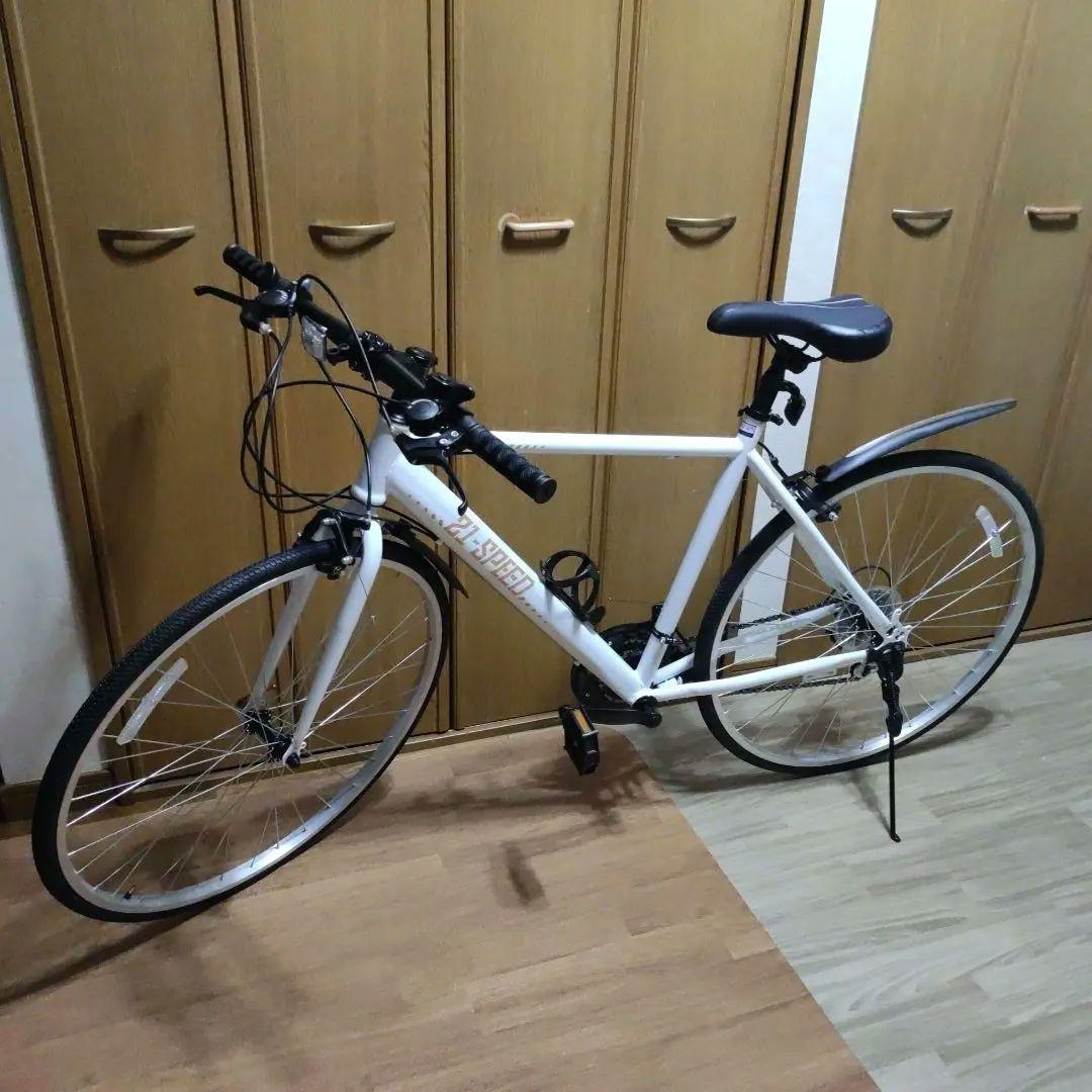 ま*ん様 クロスバイク ホワイト 700C 楽天市場】街乗り自転車クロスバイク 700C 約27インチホワイトカラー