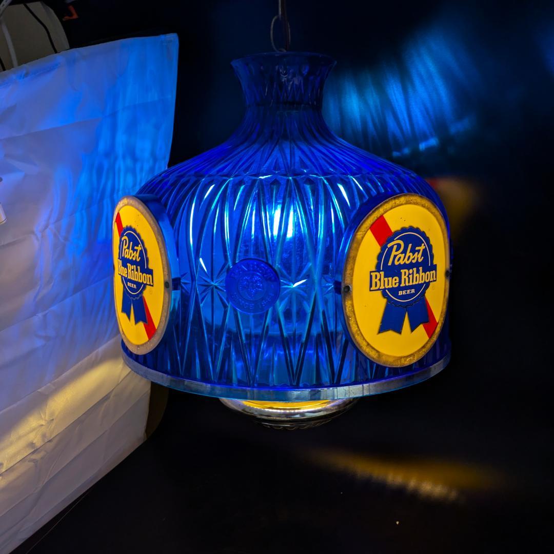 パブストブルーリボン 吊り下げライト ビンテージ照明 点灯確認済