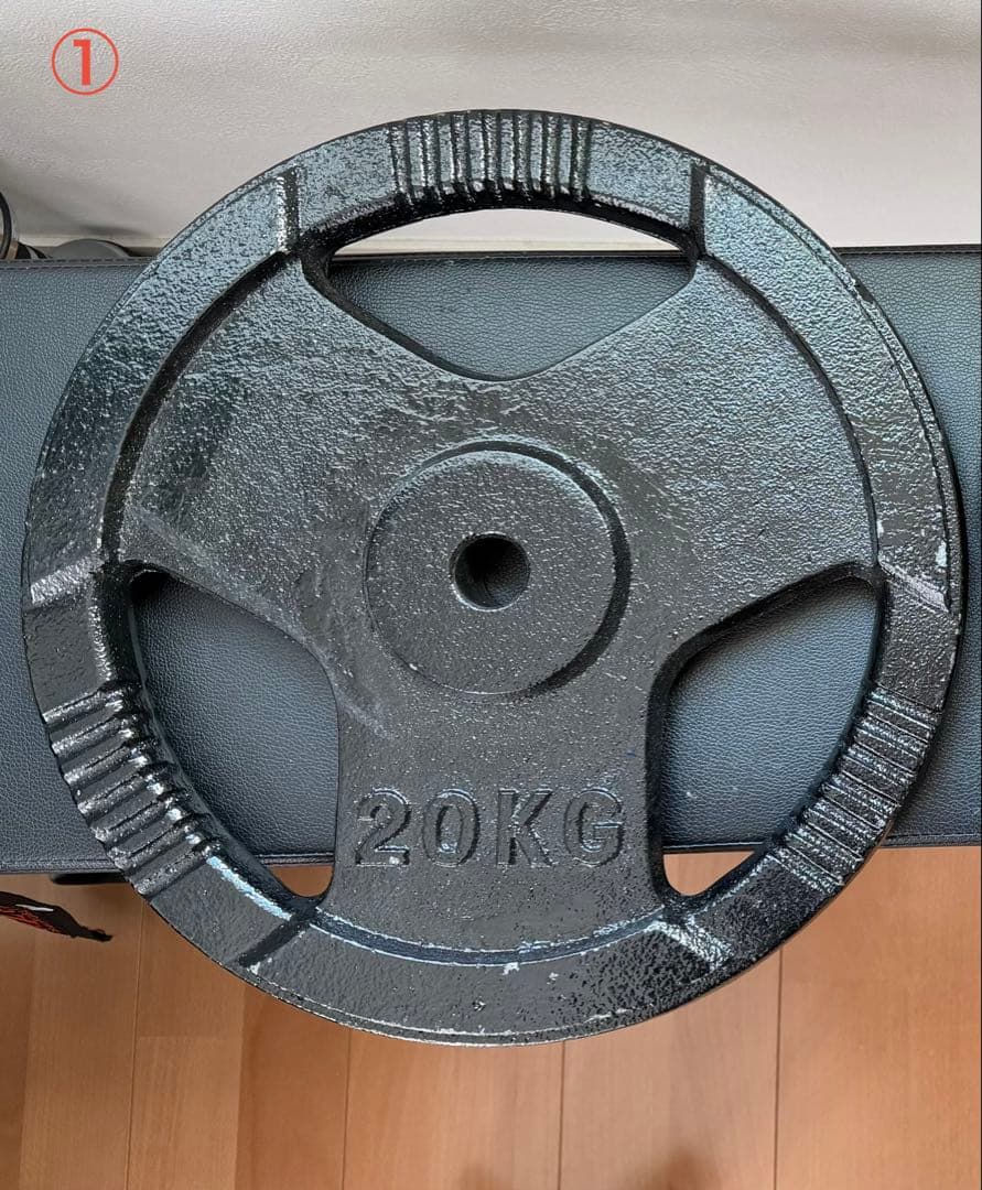 バーベルプレート（20kg×2枚）シャフトセット 楽天市場】【総重量60KG バーベルセット】アイアンプレート+