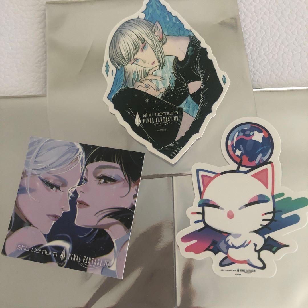 シュウウエムラ ファイナルファンタジー FF ノベルティ ステッカー 3枚