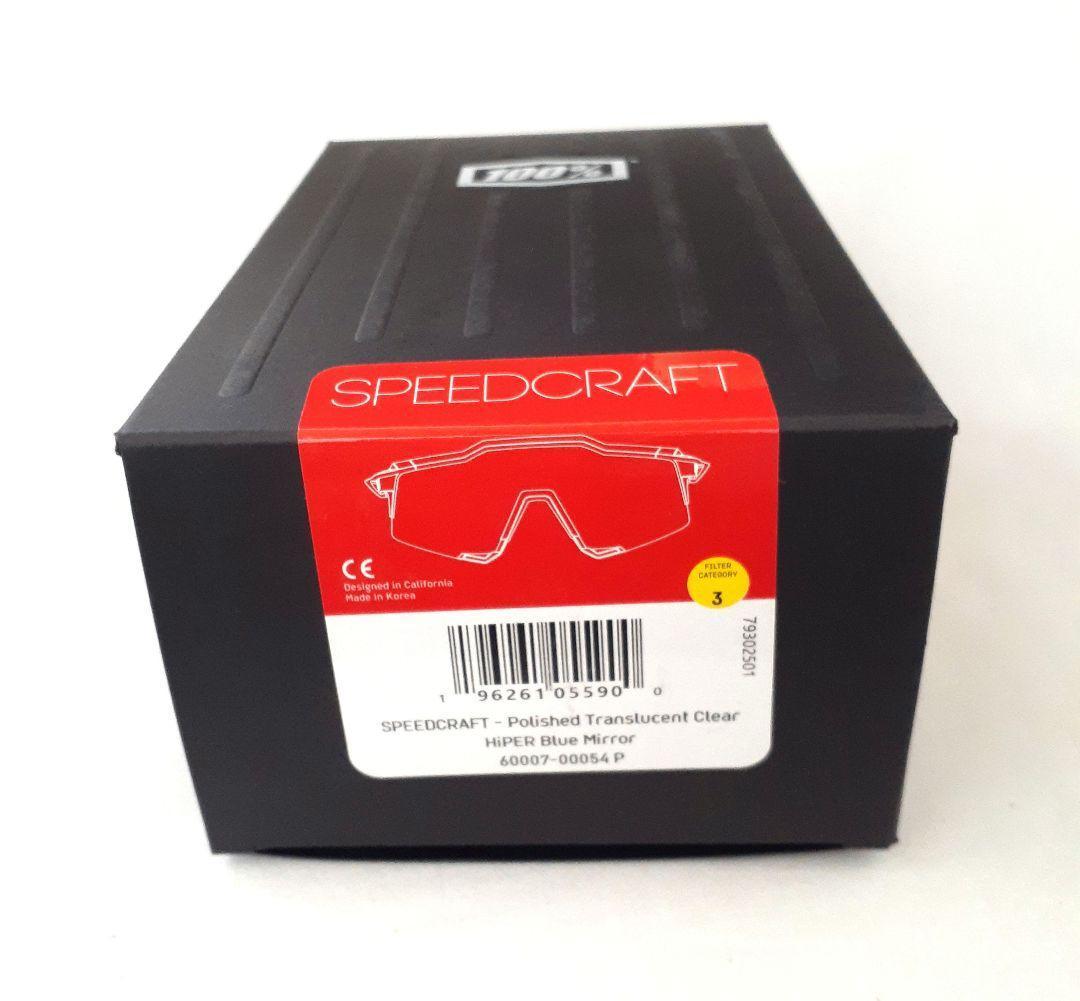 100% SPEEDCRAFT クリア ブルー ワンハンドレッド サングラス - メルカリ