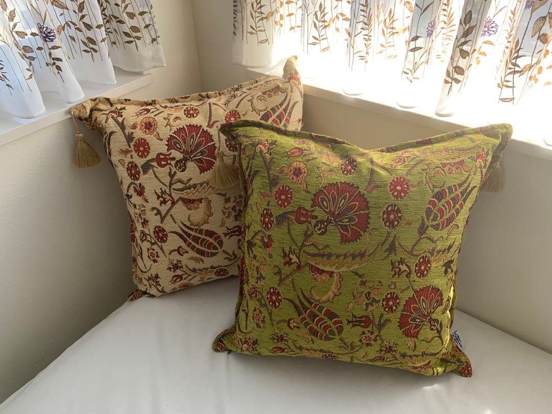 yusufcollectionクッションカバー　トルコ雑貨 楽天市場】トルコ クッションカバー 45cm クレスト オーシャンブルー