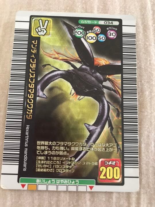 ムシキング マンディブラリスフタマタクワガタカード - メルカリ