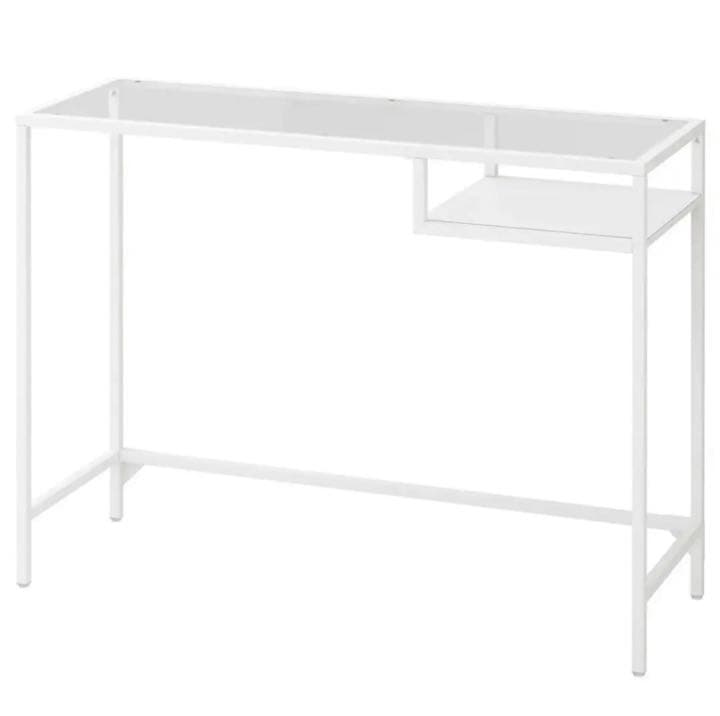 直接引き渡し限定】IKEA ヴィットショー ガラスデスク ホワイト - メルカリ