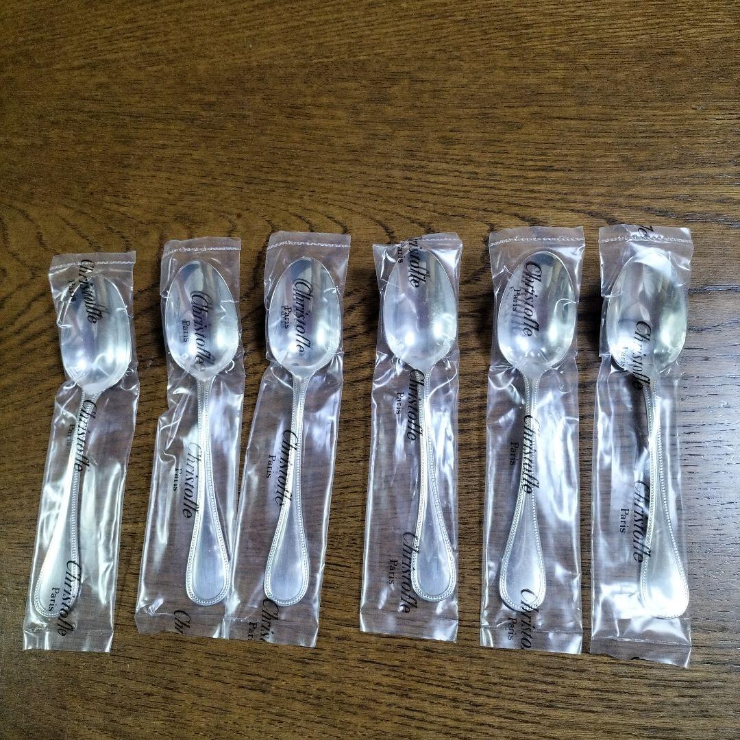 Christofle クリストフル　スプーン　6本セット　パ―ル【 新品未使用】 Christofle (クリストフル) スプーンセット 酸化変色有｜トレファクONLINE