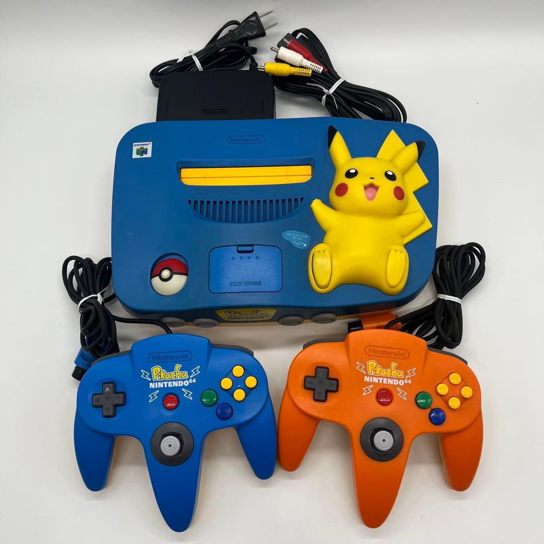 美品 ニンテンドー64 ピカチュウverブルー（中古）動作確認済み - メルカリ