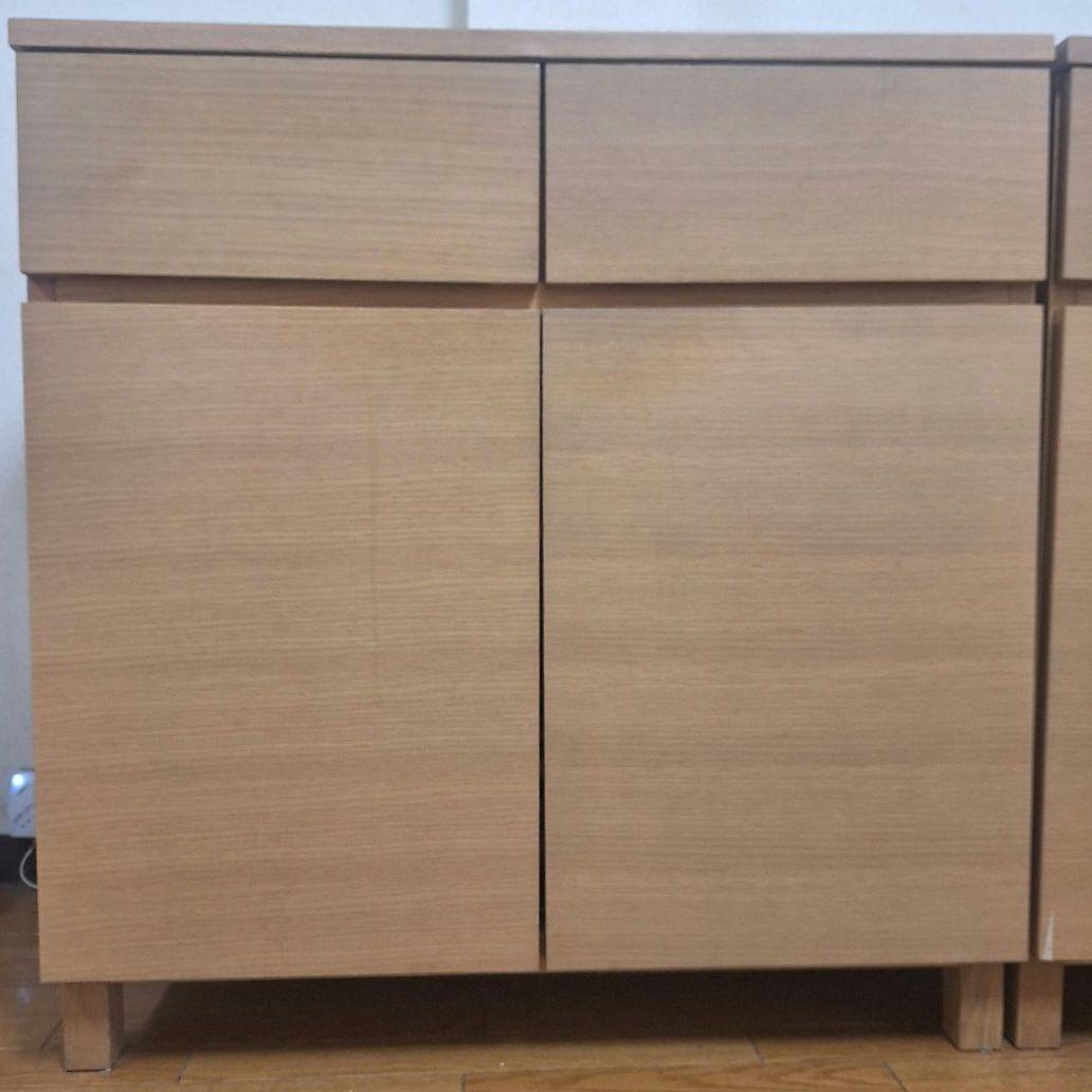 【出品 2/10まで!!】 無印良品 キャビネット タモ材 廃盤 幅80cm 無印良品 キャビネット タモ材 廃盤 幅80cm ※発送 1/29以降です - メルカリ