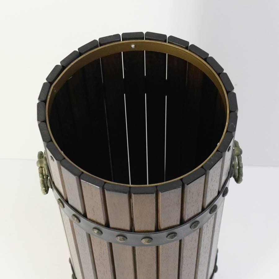 カリモク家具 樽型 傘立て アンブレラスタンド 木製 オールドカリモク