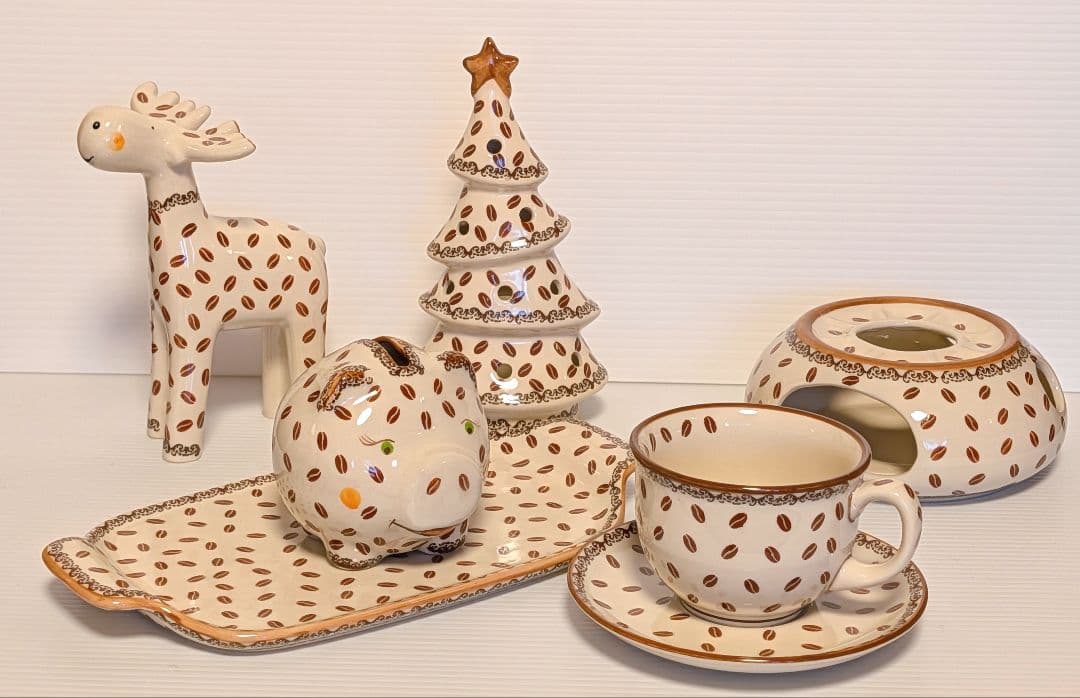 ポーリッシュポタリー ガリア社 コーヒー豆クリスマスセット✩˚。⋆ LIKENEW 99,99% ポーリッシュポタリー ガリア社 コーヒー豆クリスマス