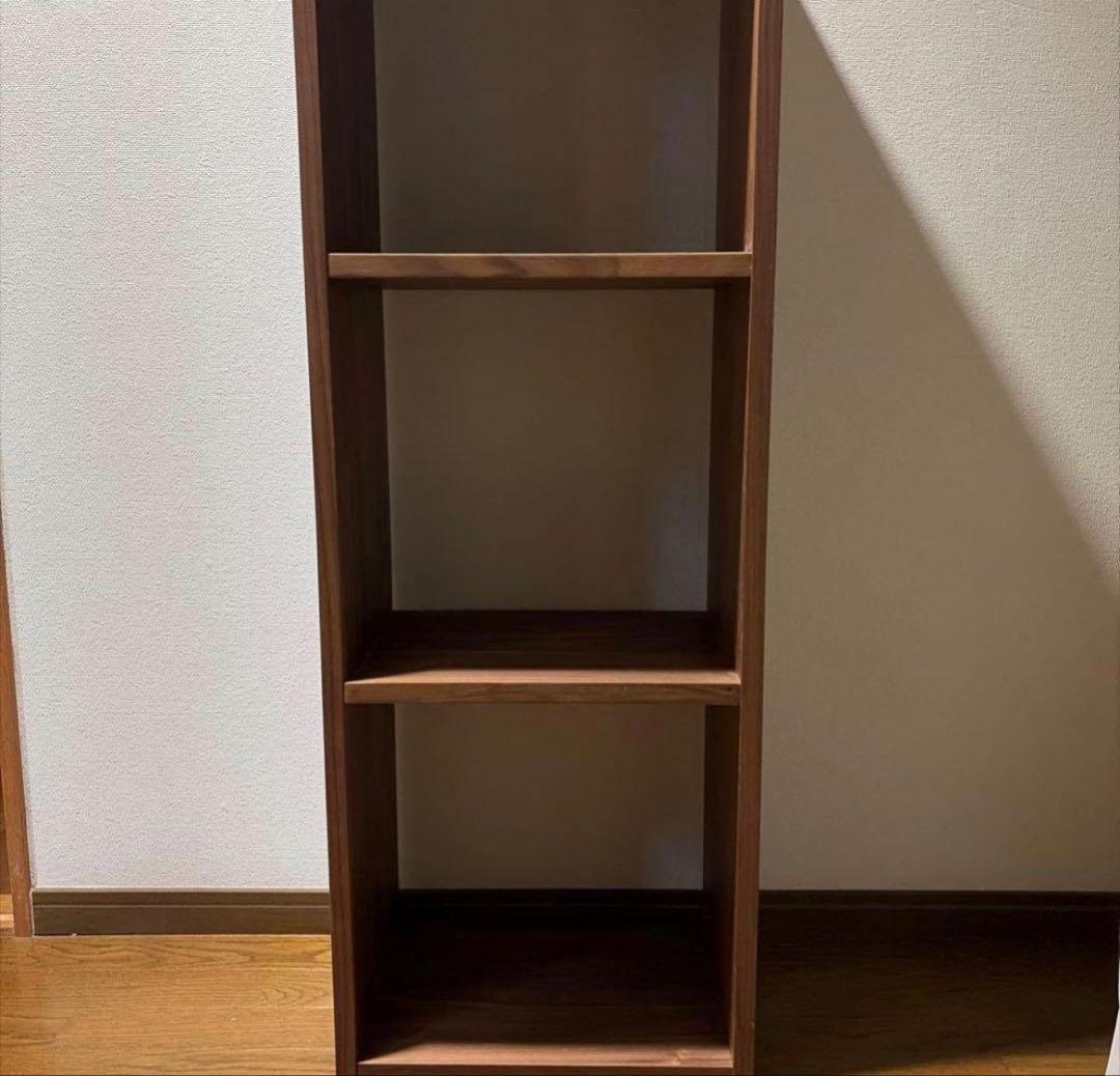 無印良品 スタッキング シェルフ 3段木製ラック 収納ボックス2個付き