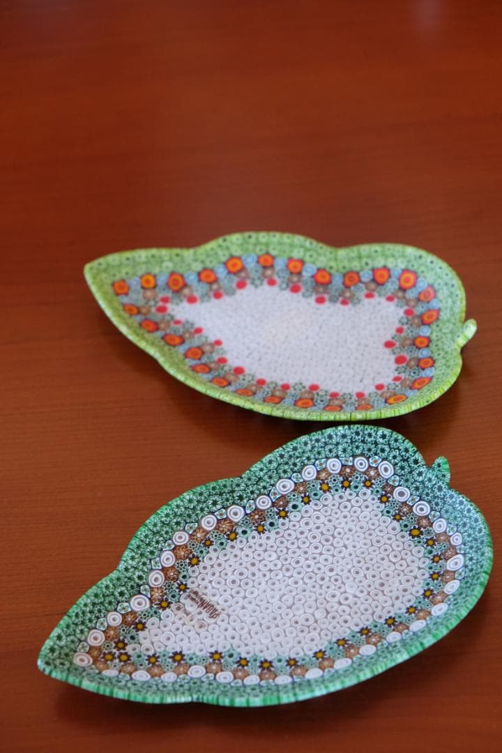 ベネチアングラス ミルフィオリ プレート モレッティ 時代物 飯塚