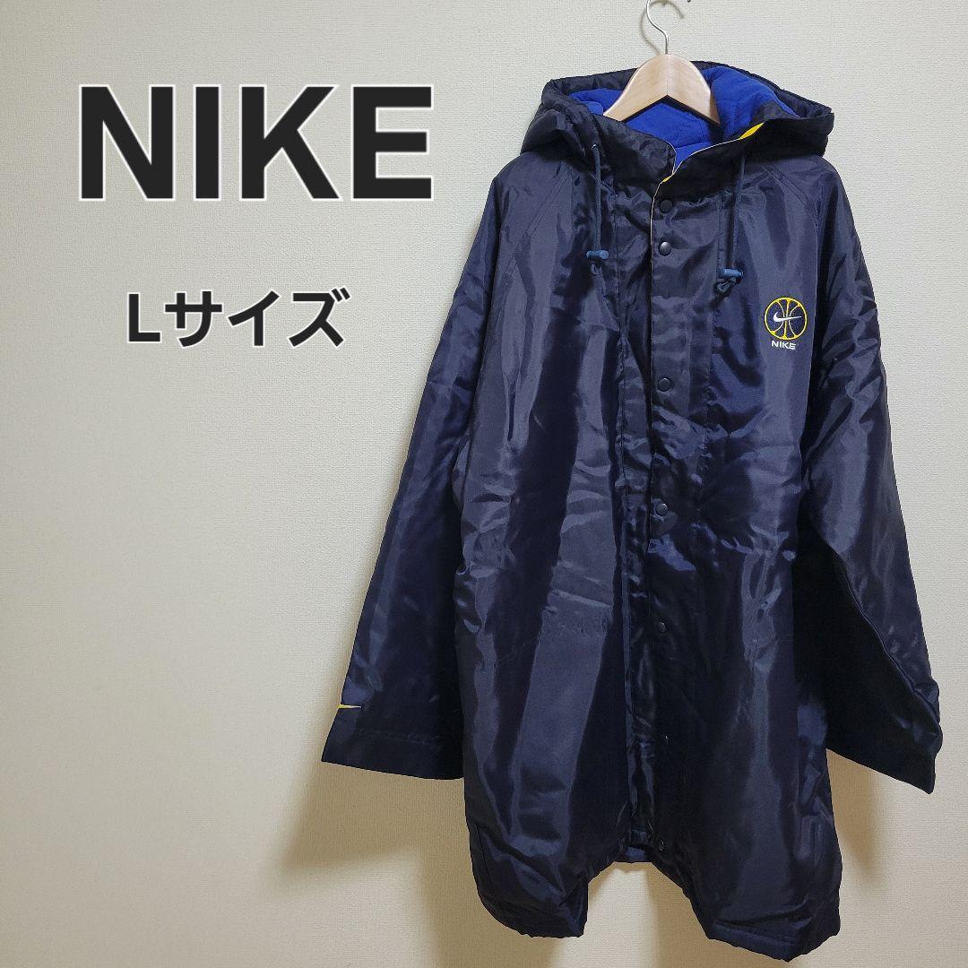 NIKE ナイキ 90's ベンチコート Lサイズ ネイビー - メルカリ