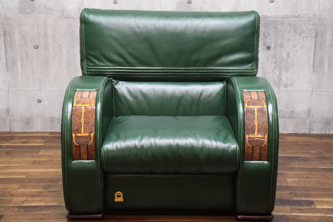 DCC12 フォルミタリア パオロ グッチ 象嵌細工 レザー 1人掛けソファ