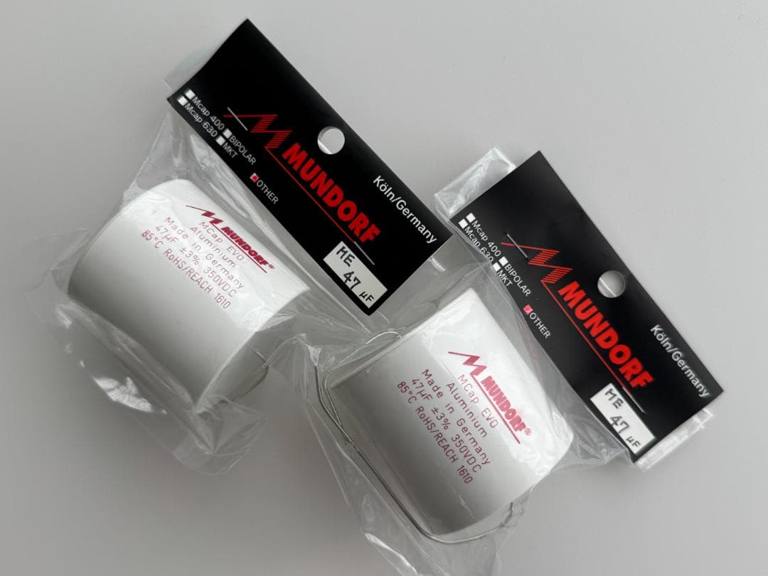Mundorf フィルムコンデンサー Evo350-47.0μF 2個セット 〇Mundorf フィルムコンデンサー Mcap250-47.0μF - コイズミ無線有限会社