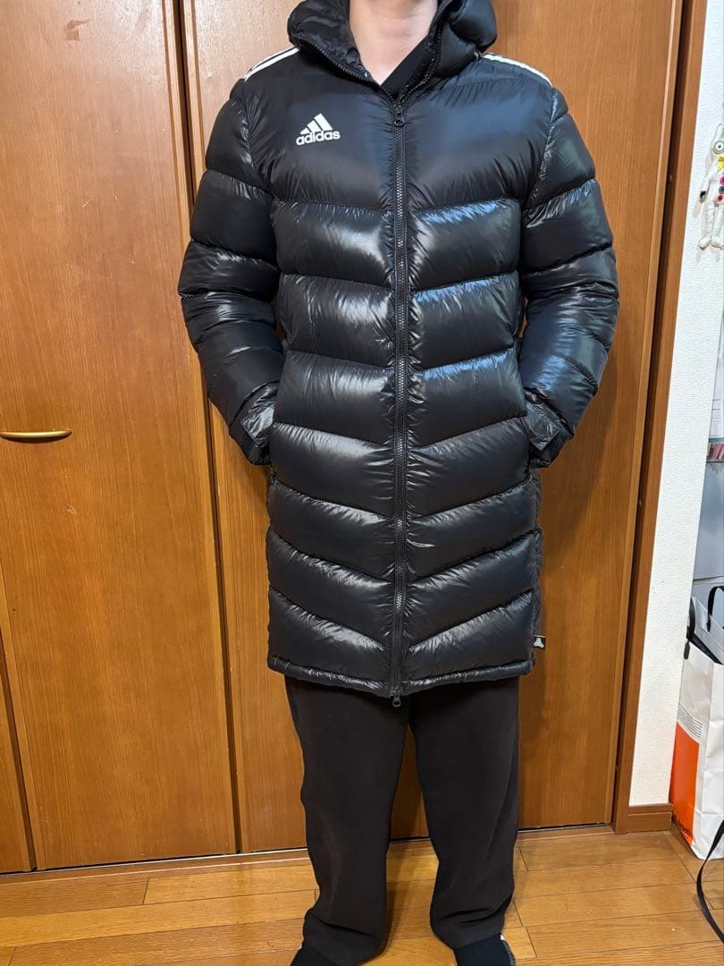 美品‼️あったかい‼️adidasダウンコート メンズs ベンチコート - メルカリ