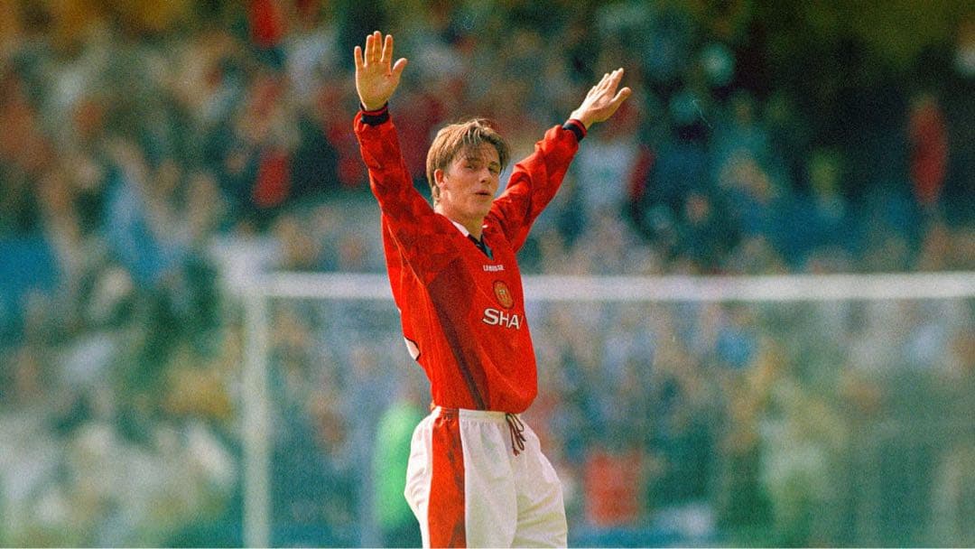 ベッカム 直筆サインアート マンチェスターユナイテッド ザ