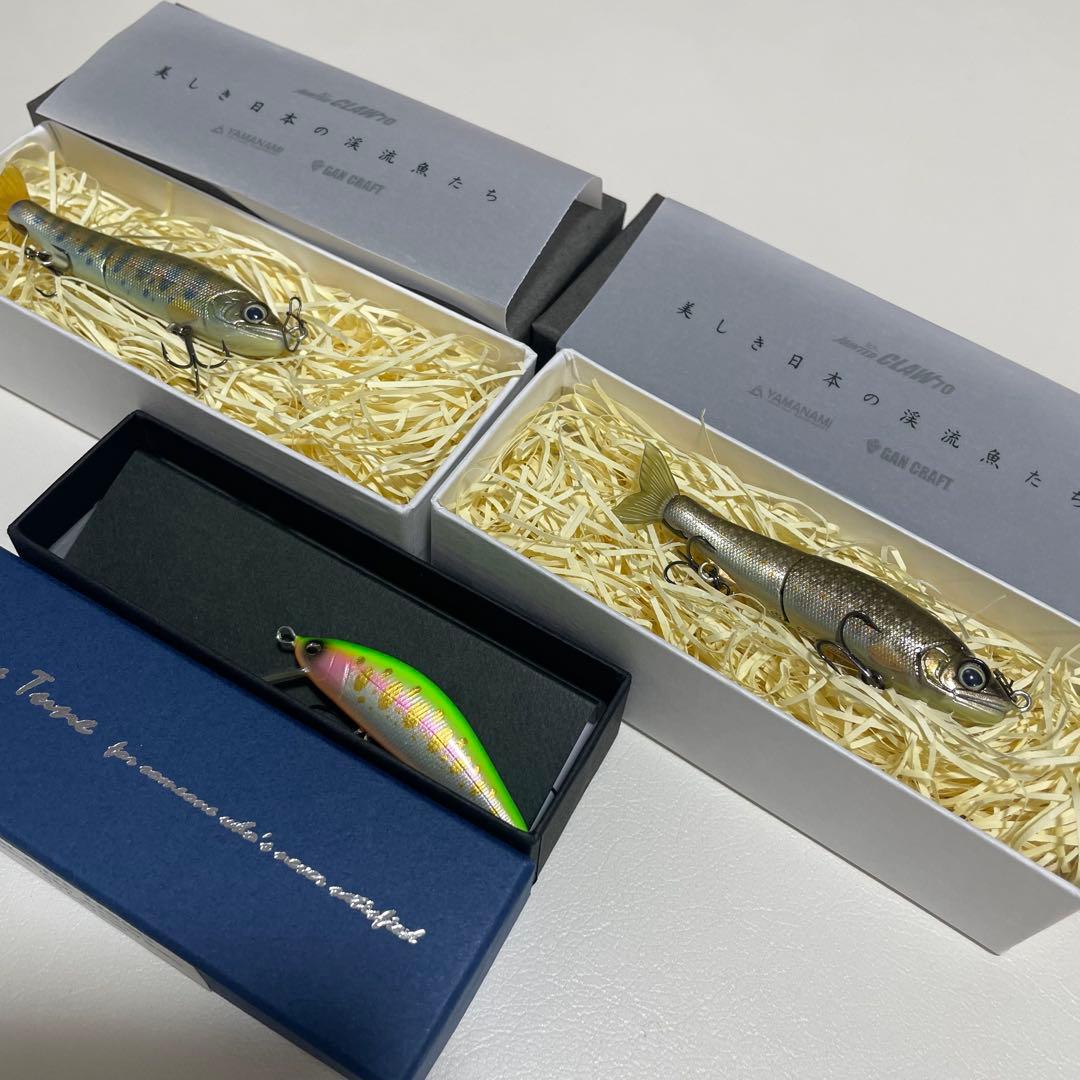 渓流ルアー⭐︎レイチューン山波商店ガンクラフト3点セット DP50RS MK3 バルサコアハイブリッドミノー | 渓流ルアー・トラウト