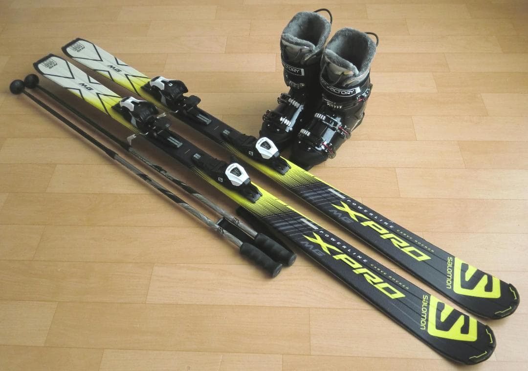 ■■送料無料■サロモン■メンズスキーセット■板165靴27-27.5■メンテ付■ □□送料無料□サロモン□メンズスキーフルセット□板161靴26.5