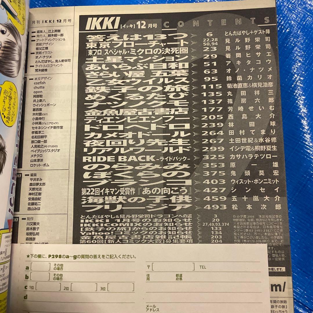 月刊IKKI 月刊イッキ 2006年12月号 ドロヘドロ掲載 青年漫画雑誌