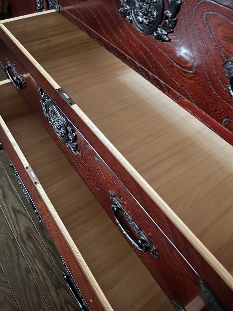 筑後民芸 民芸家具 時代箪笥 茶箪笥 欅 格子 民芸家具 - メルカリ