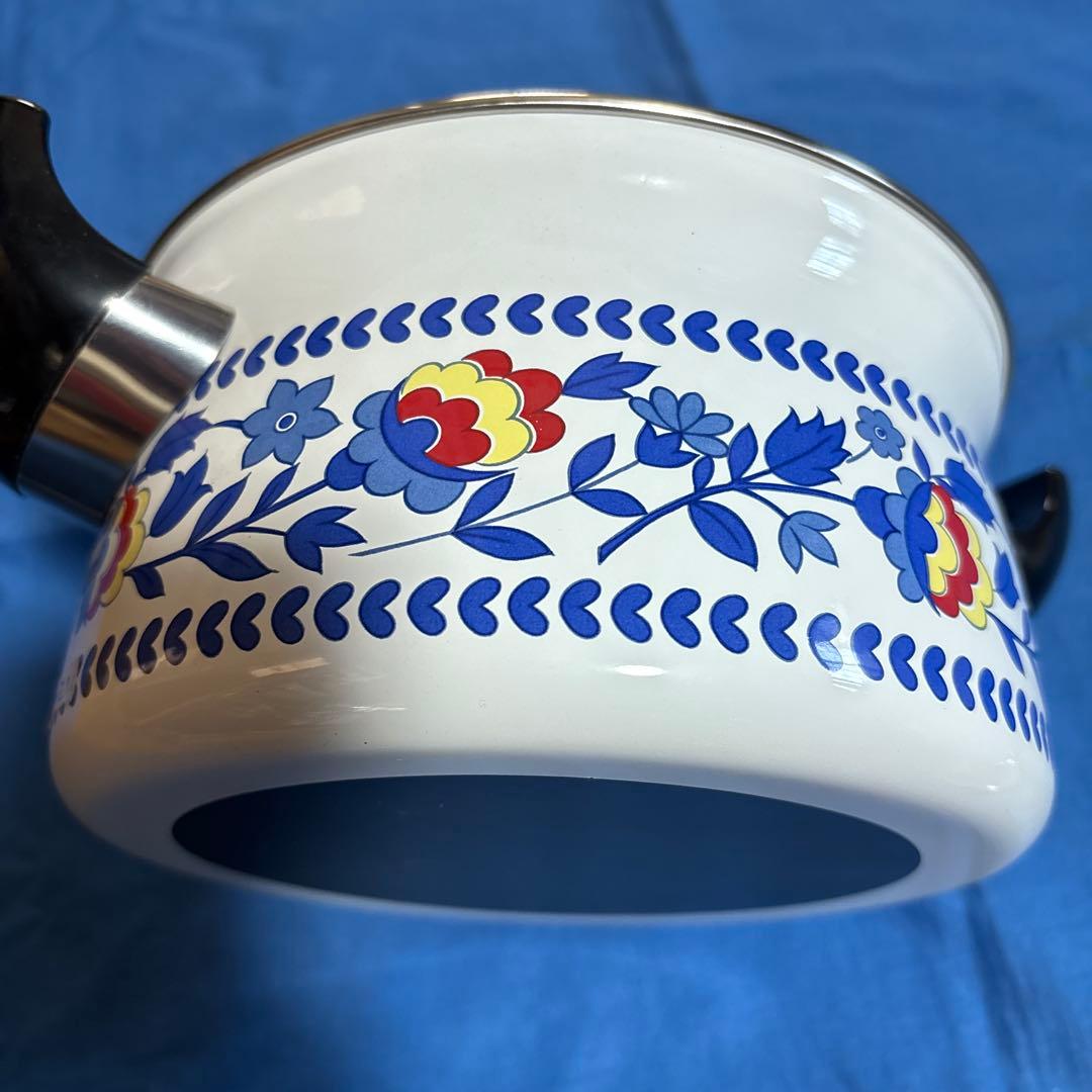 希少 昭和レトロ 可愛い ホーロー鍋 象印 両手鍋 レトロポップ