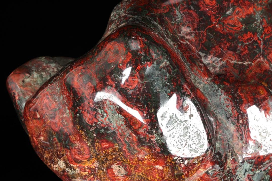 五色石 水石 赤石原石 鑑賞石 天然石 自然石 飾石 美石 台座付 20.6kg