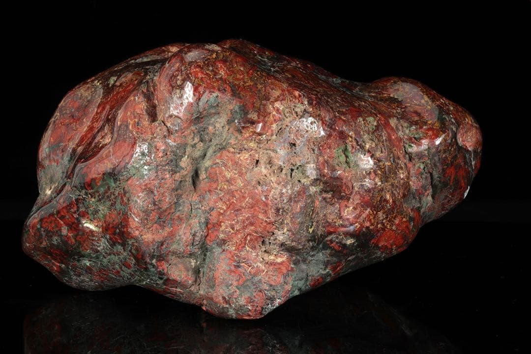 五色石 水石 赤石原石 鑑賞石 天然石 自然石 飾石 美石 台座付 20.6kg