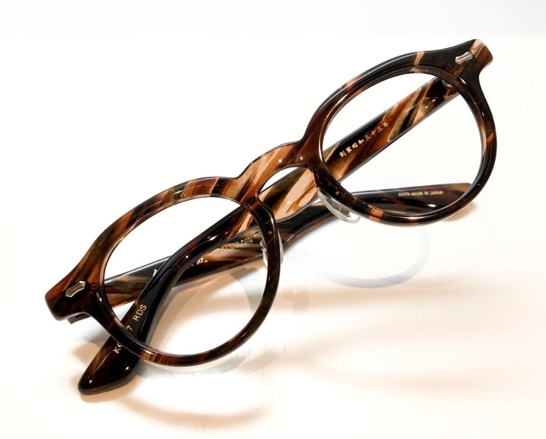 金子眼鏡 セルロイド製 KC-77 鯖江 メガネ サングラス CHS ブラウン