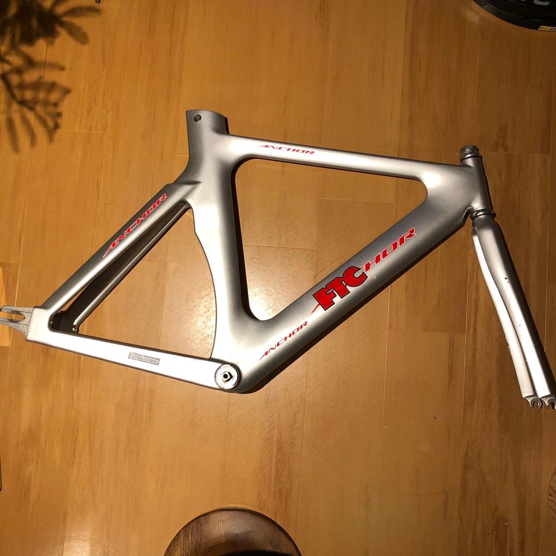 ANCHOR phr7 ピスト 競輪　シルバーフレーム USED AS IS Bridgestone Anchor PHR7 52cm Carbon Track Bike Record Phil