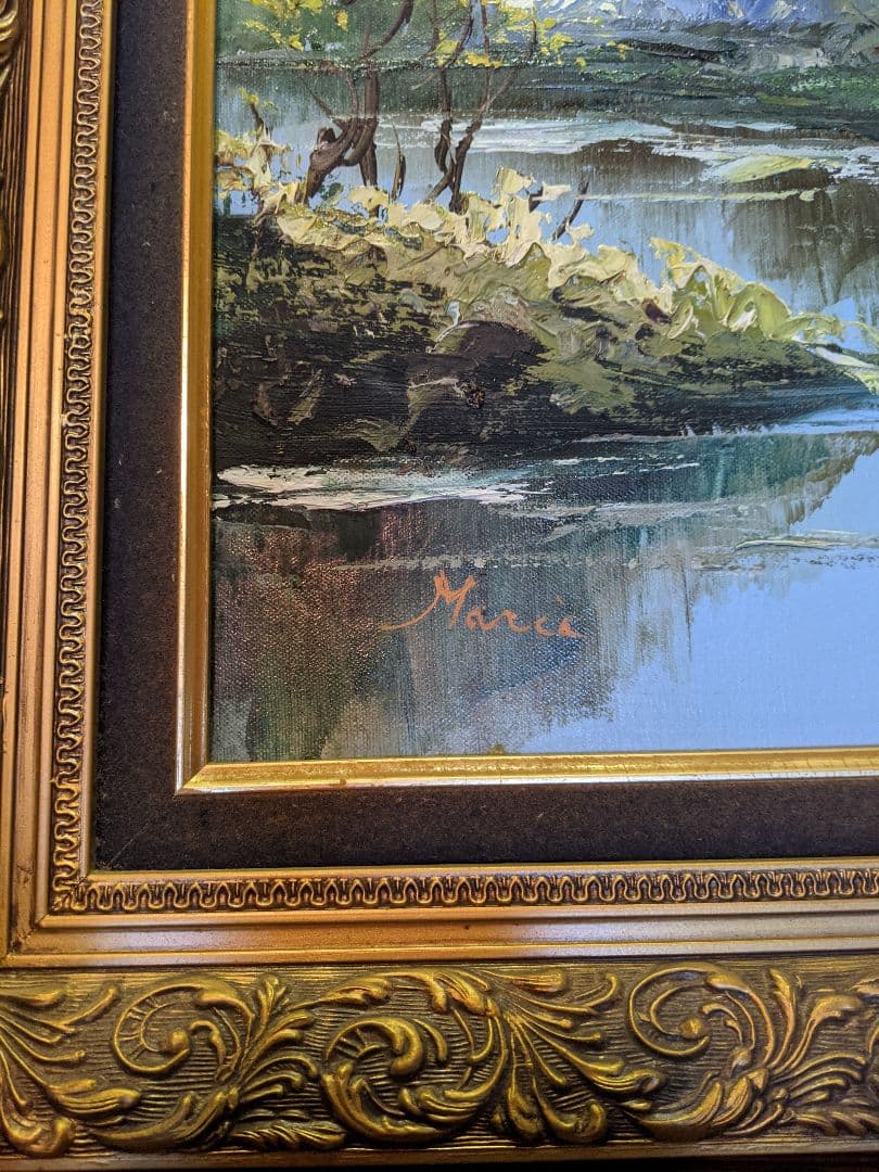 セール・美しい大自然・上高地風景画・油絵・肉筆・F20号・三浦