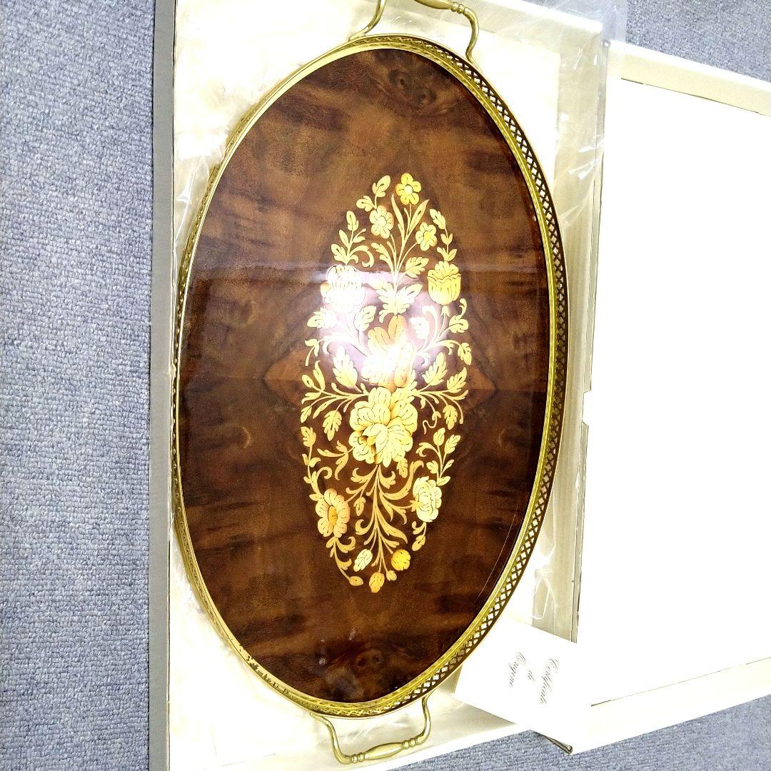 新品　アンティーク　象嵌トレイ　イタリア製　ヴィンテージ アンティーク 象嵌トレイ イタリア製 ヴィンテージ - メルカリ