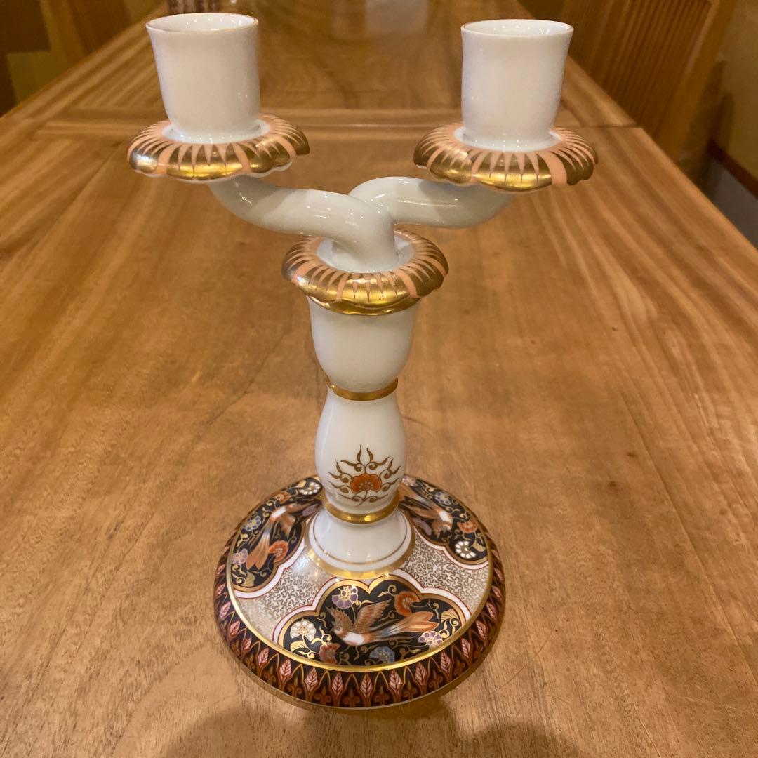 有田焼其泉窯 黒外濃金海松鳳凰文燭台 キャンドルスタンド - メルカリ