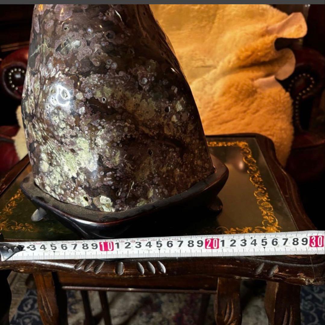 湯布院アンティーク 希少 梅花石 牡丹石 遠山型鑑賞石 水石 自然石