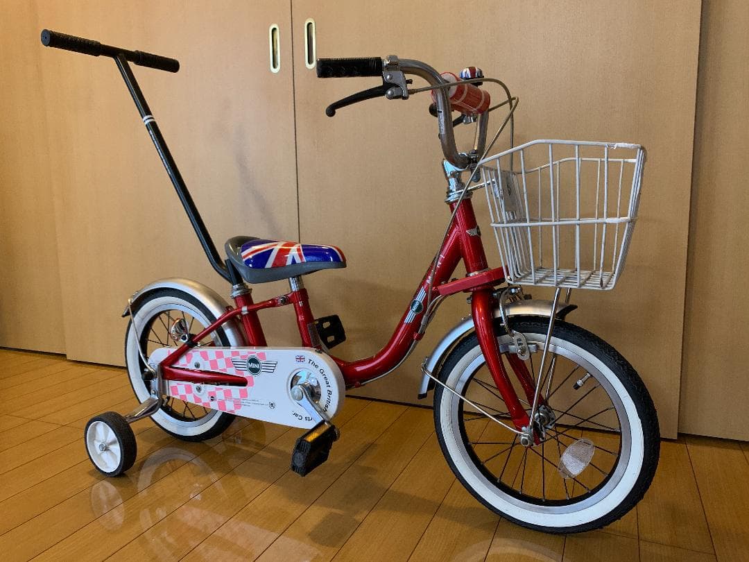 ミニ自転車１４インチ　手押し棒付き 楽天市場】送料無料 子供自転車用 押し棒 キッズ ジュニア 幼児用 14