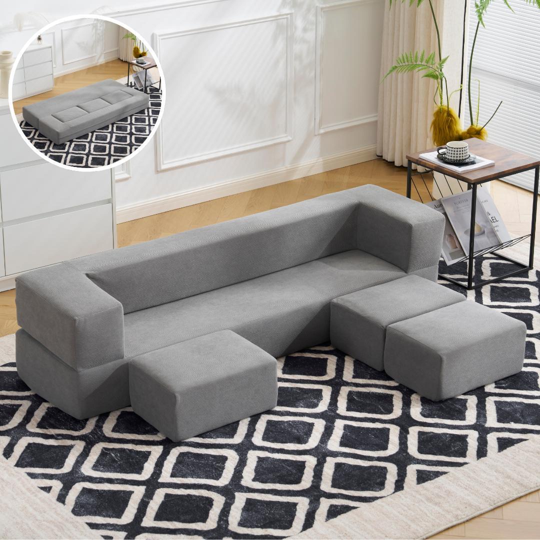 ソファベッド 最大5人掛け 5P 組立て不要 フロアソファ ソファベッド 最大5人掛け 5P 組立て不要 フロアソファ ローソファ