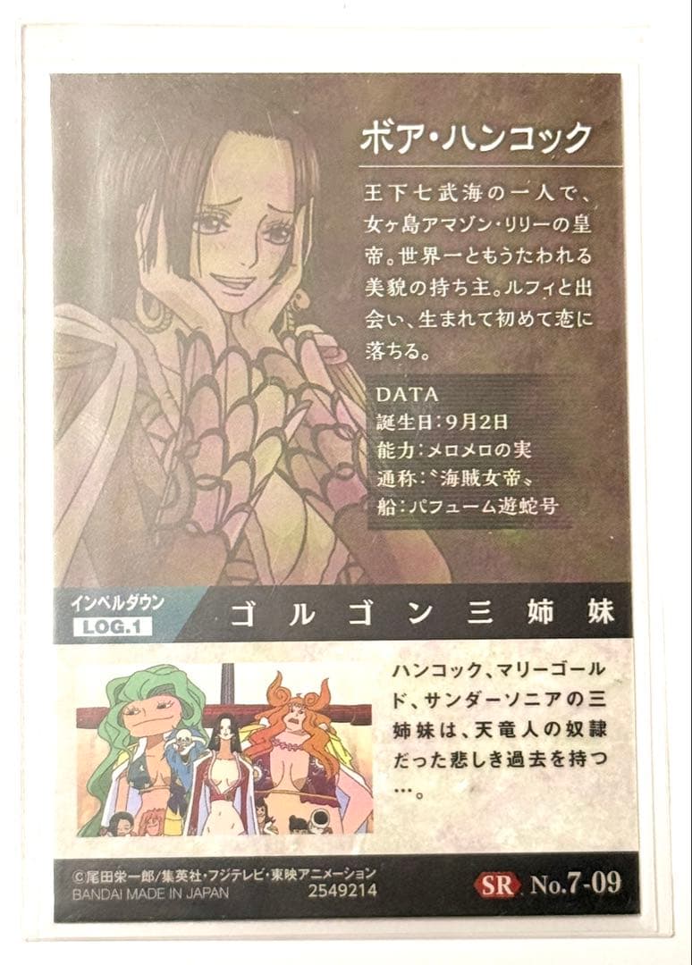 ワンピース ウエハース ハンコック カード SR No.7-09 開封済み - メルカリ