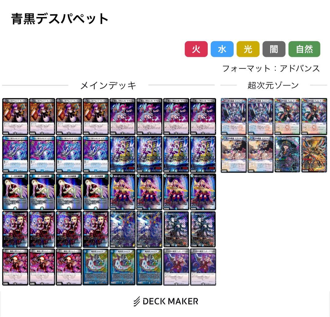 デュエマ 青黒デスパペット デッキ - メルカリ