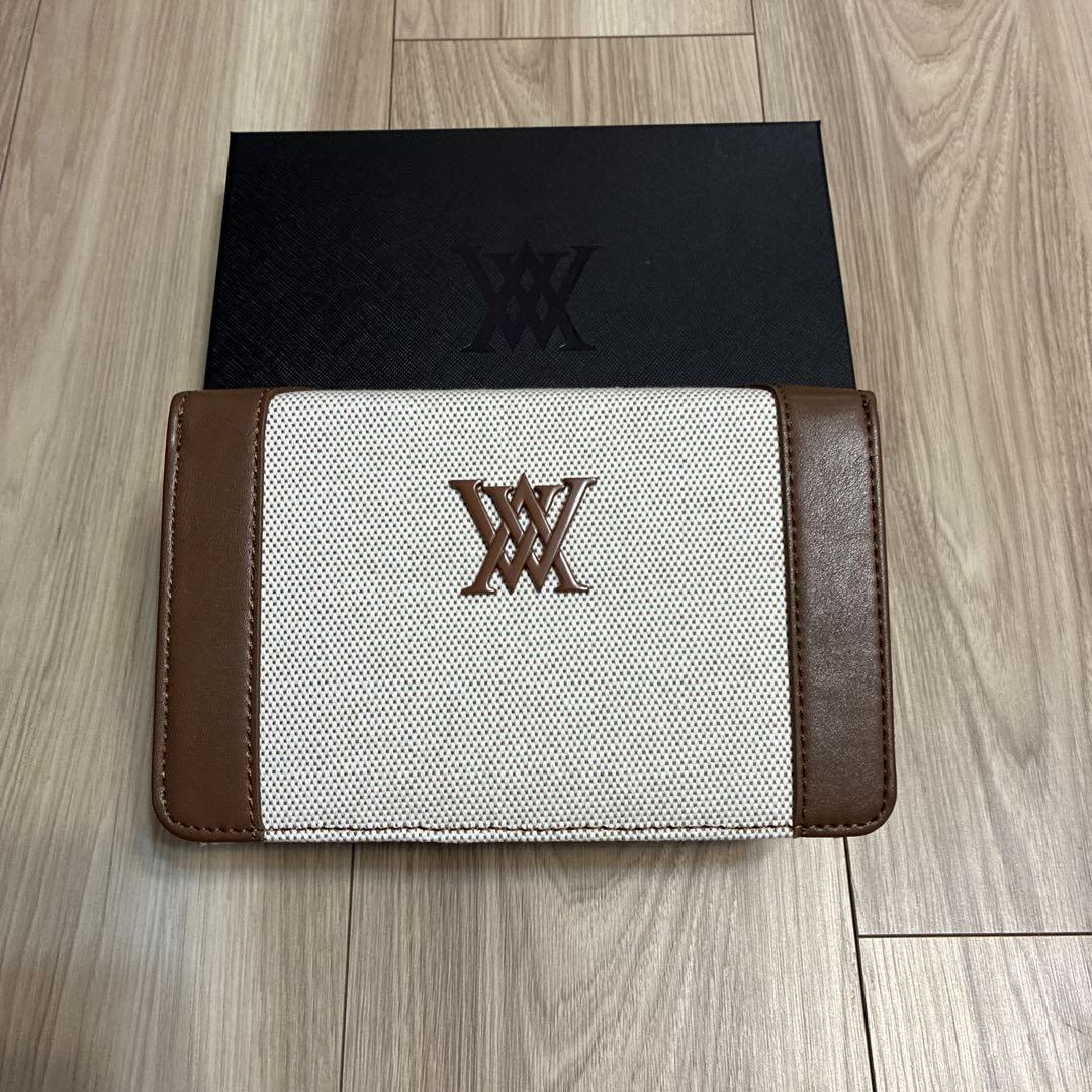 A NEW GOLF ウエスト　ポーチ　バック　新品未使用 アニューゴルフ ウエストポーチ 白×黒 ロゴ総柄ゴルフ ANEW GOLF