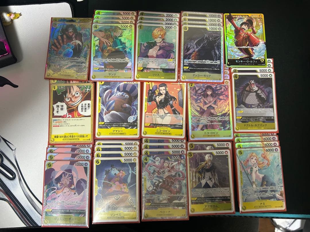 黄ルフィ　デッキ　スリラーバーク型 こちらの動画で紹介されている 『スリラーバーク型黄ルフィ』に入る