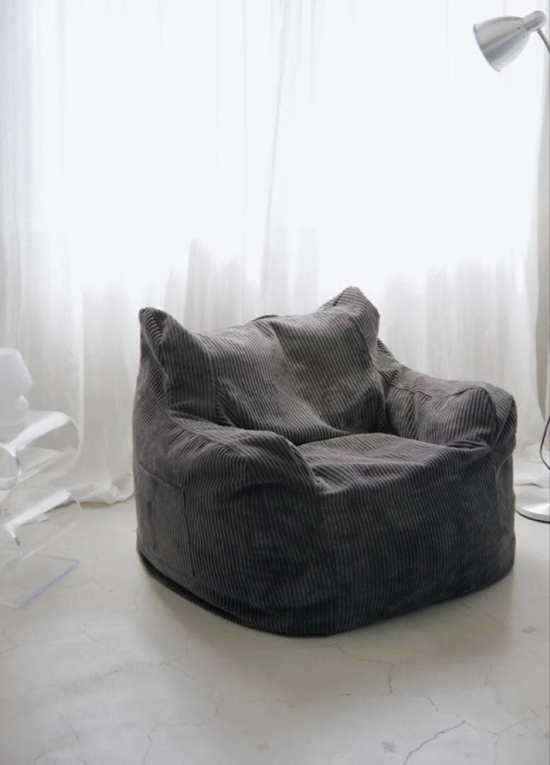 LOOSY 1人掛けビーズソファ Charcoal - メルカリ