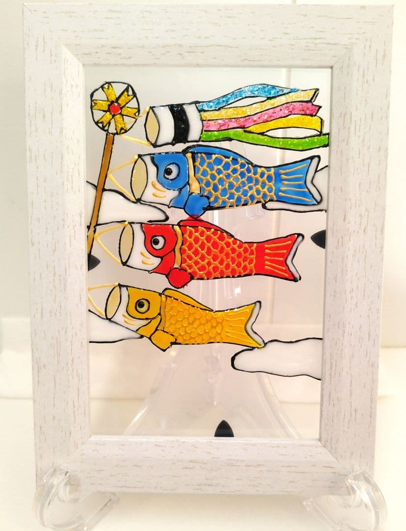 鯉のぼり こいのぼり 端午の節句 節句飾り 置物 インテリア グラスデコ