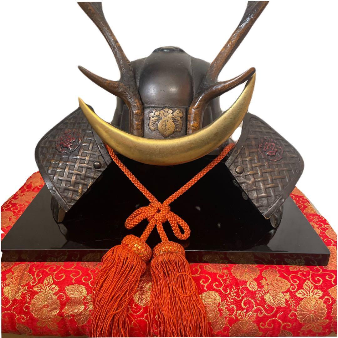 山中鹿之助幸盛 所用❤模鹿角半月の兜 武将 戦国時代 昭和レトロ 即